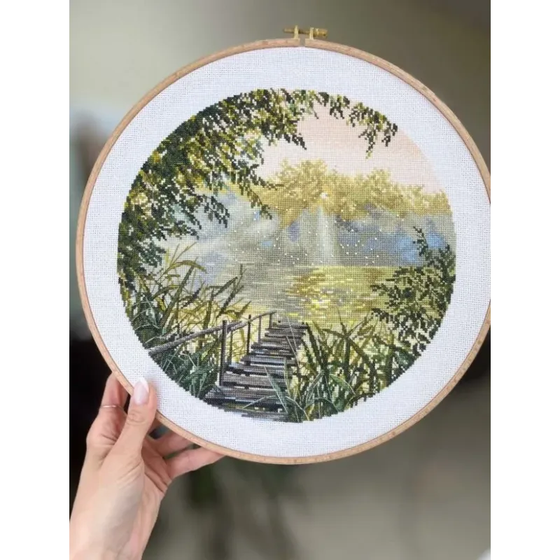 Cross stitch kit "The silence of dawn" 25×25 cm S1752