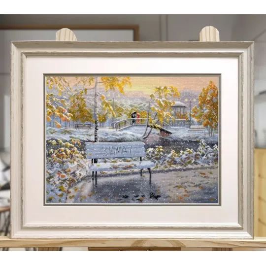 Набор для вышивания крестом "Ранний снег" 36×27 см S1744
