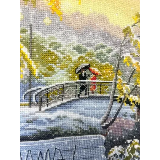 Siuvinėjimo kryželiu rinkinys "Ankstyvas sniegas" 36×27 cm S1744