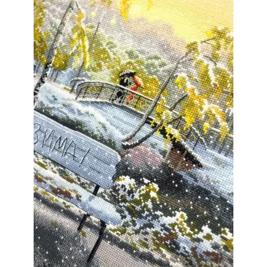 Siuvinėjimo kryželiu rinkinys "Ankstyvas sniegas" 36×27 cm S1744