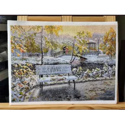 Siuvinėjimo kryželiu rinkinys "Ankstyvas sniegas" 36×27 cm S1744