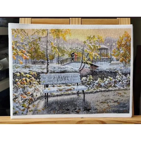 Kreuzstich-Set "Früher Schnee" 36×27 cm S1744