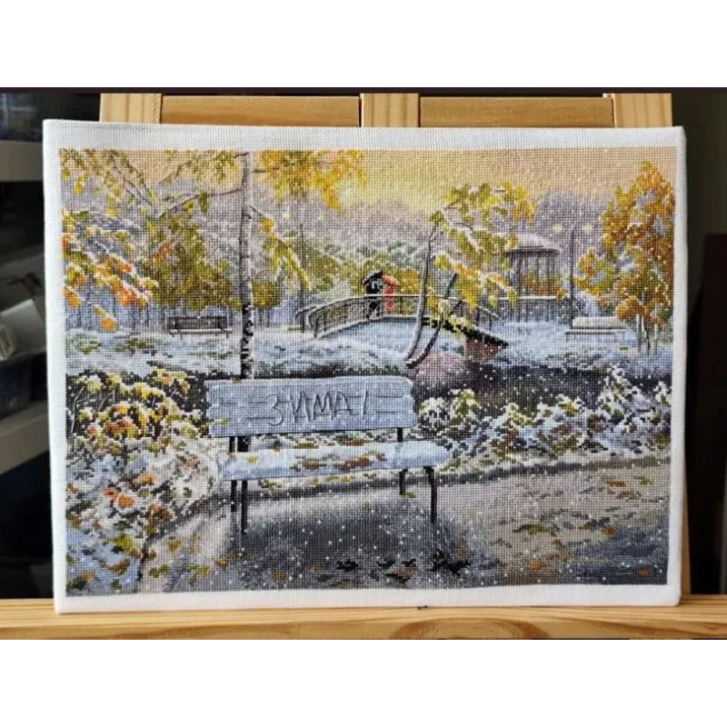 Cross stitch kit "Early Snow" 36×27 cm S1744