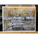 Kit de broderie au point de croix "Première neige" 36×27 cm S1744