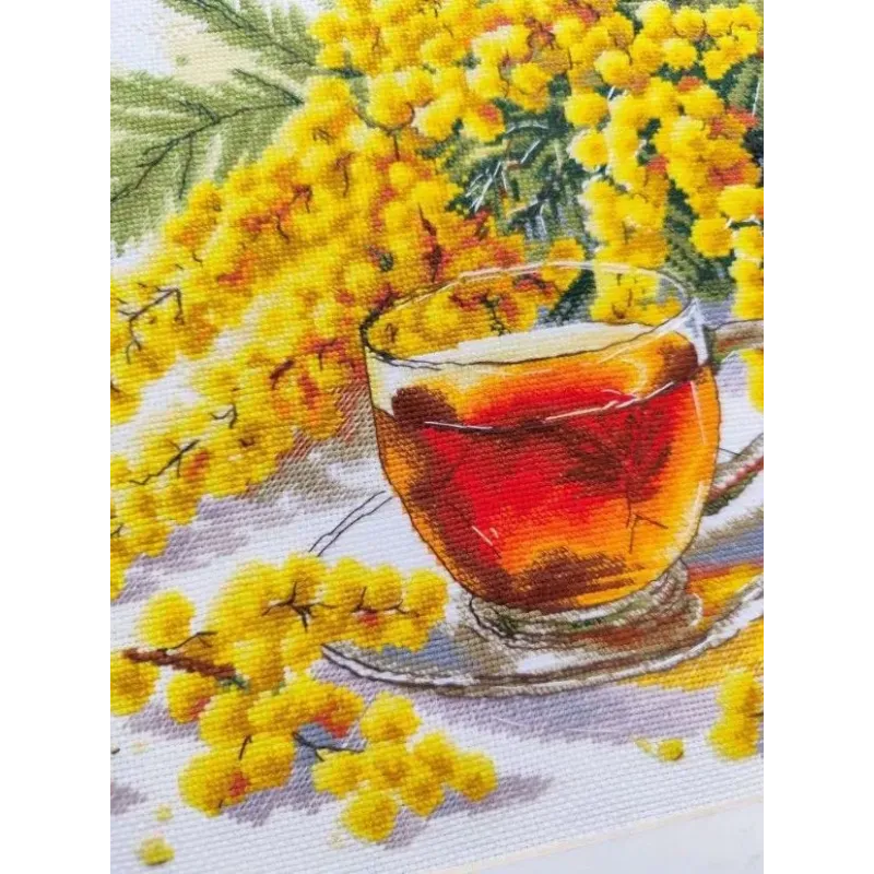 Kreuzstich-Set "Ein Frühlingskompliment" 24×26 cm S1740