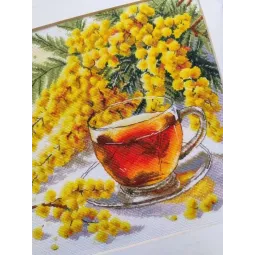 Kreuzstich-Set "Ein Frühlingskompliment" 24×26 cm S1740