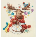 Kit de point de croix KLART "Préparation pour Noël" 16 x 18 cm KL8-532