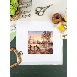 Kit point de croix "Romance rurale" 14*14 cm SNV-1024