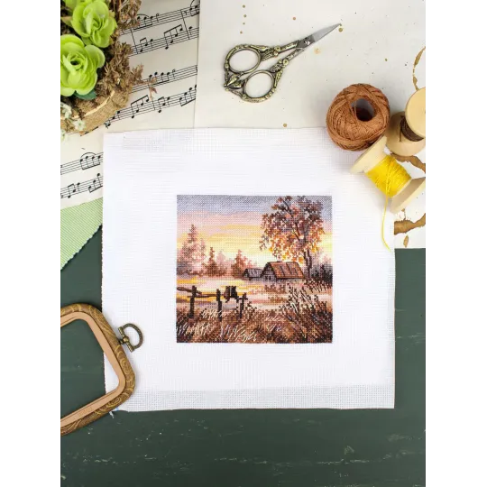 Cross stitch kit "Rural Romance" 14*14 cm SNV-1024