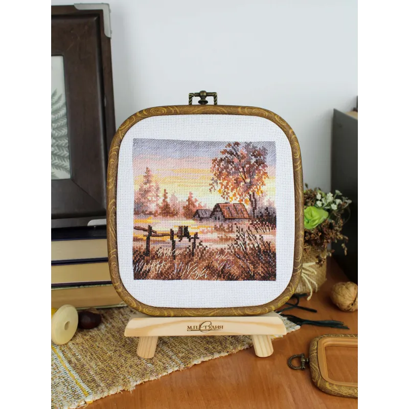Kreuzstich-Set "Ländliche Romantik" 14*14 cm SNV-1024
