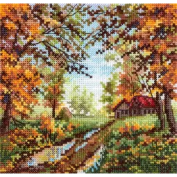Cross stitch kit "Early autumn" 14*14 cm SNV-1021