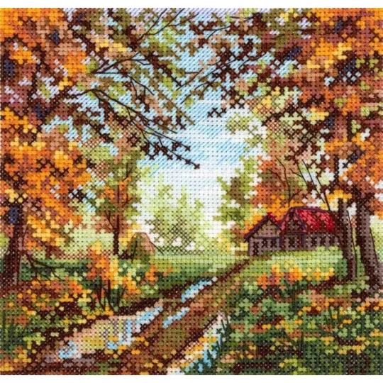 Cross stitch kit "Early autumn" 14*14 cm SNV-1021