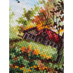 Cross stitch kit "Early autumn" 14*14 cm SNV-1021