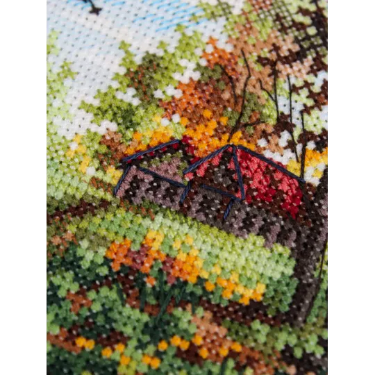 Cross stitch kit "Early autumn" 14*14 cm SNV-1021