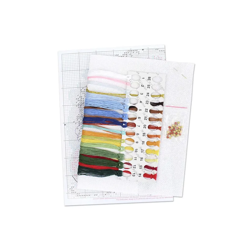Kit point de croix "Décorer le sapin de Noël" 17*15 cm SM-1254