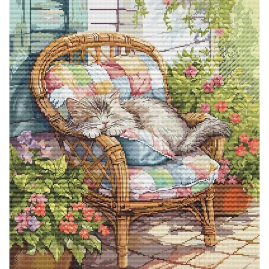 Siuvinėjimo rinkinys "Miegoti terasoje" 31,5 х 32 cm SANS-87