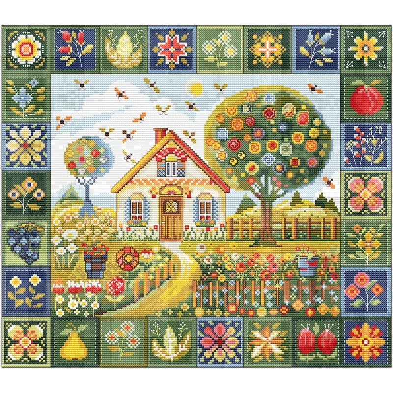 Набор для вышивания крестом "Летние узоры" 32 x 27 см SANL-29