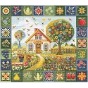 Kit de point de croix "Motifs d'été" 32 x 27 cm SANL-29