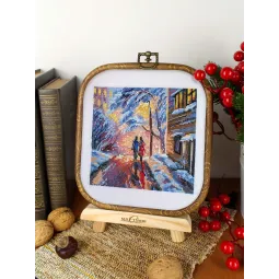 Kit de point de croix "Sur le chemin du retour" 14*14 cm SNV-1009