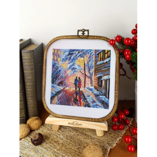 Cross stitch kit "On the way home" 14*14 cm SNV-1009