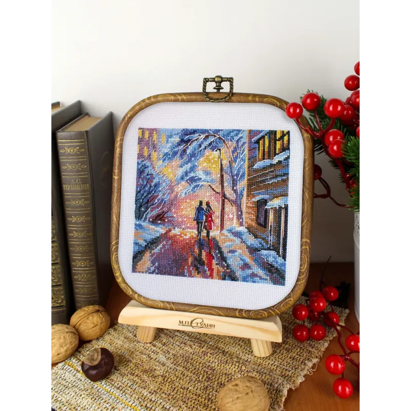 Cross stitch kit "On the way home" 14*14 cm SNV-1009