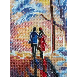 Cross stitch kit "On the way home" 14*14 cm SNV-1009