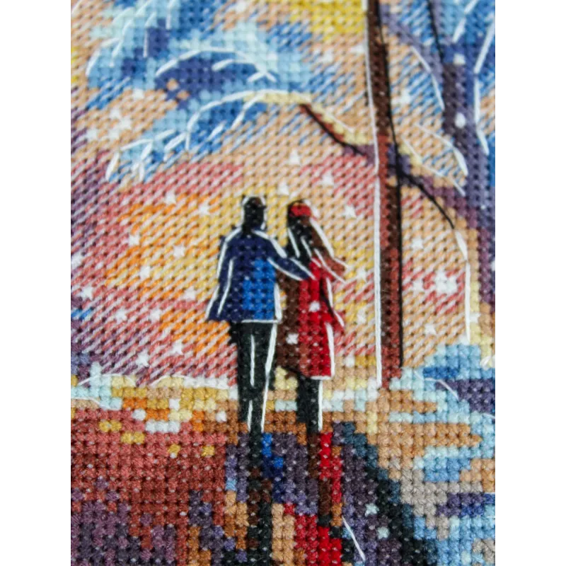 Cross stitch kit "On the way home" 14*14 cm SNV-1009