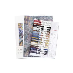 Kit de point de croix "Sur le chemin du retour" 14*14 cm SNV-1009