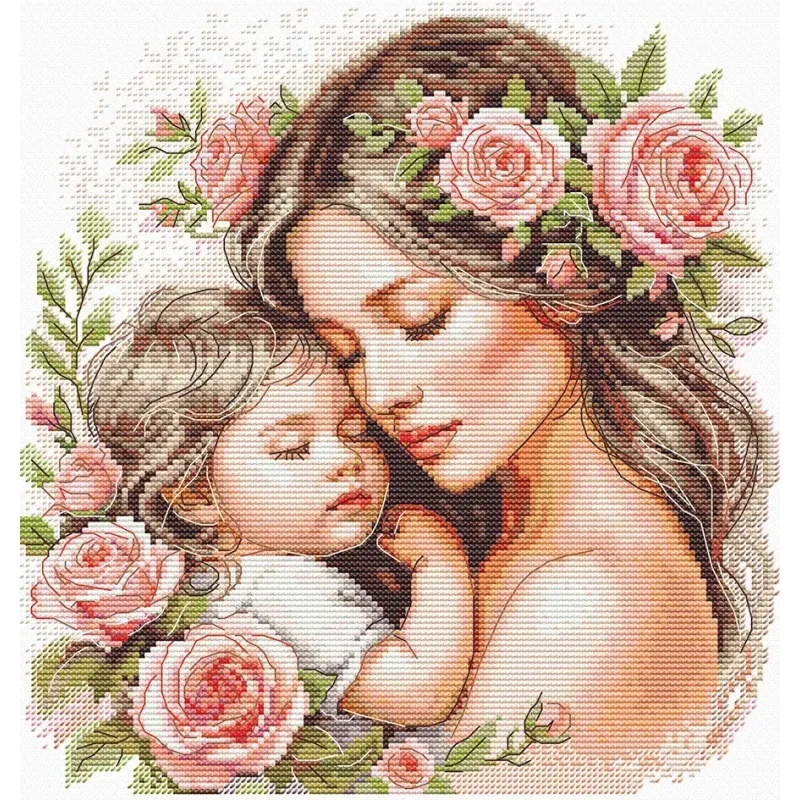 Cross stitch kit "Mom's hugs" 21,5 х 22 cm SANM-47
