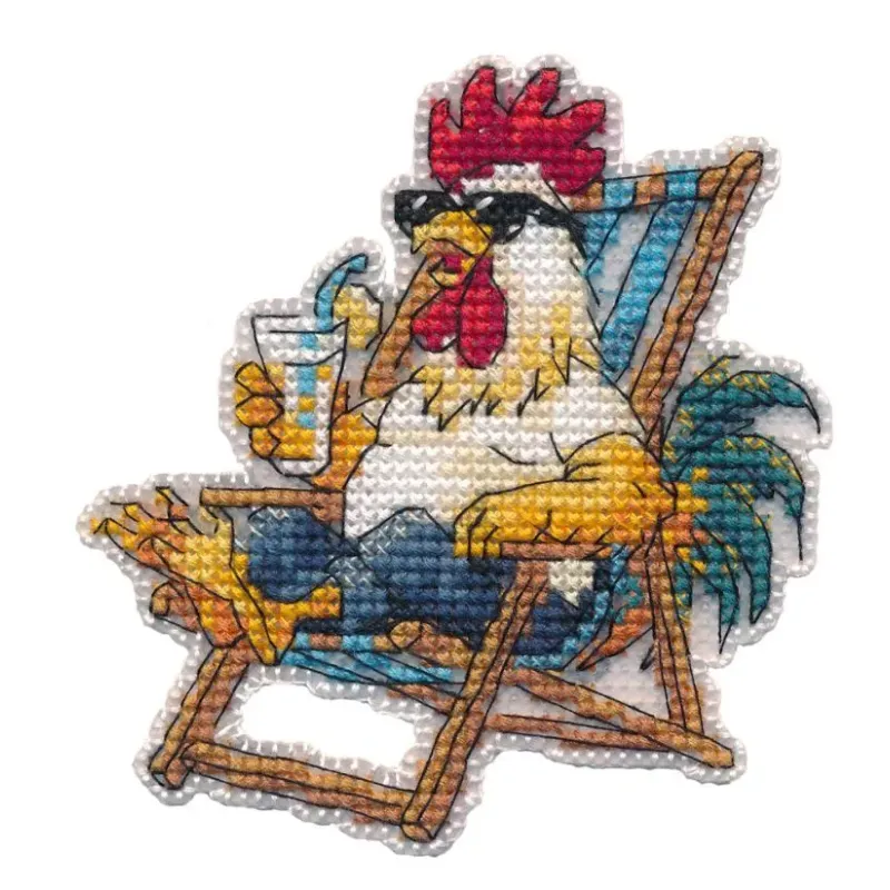 Kreuzstich-Set "Magnet. Strandentspannung" 8,6x9,3 cm S1745