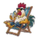 Cross stitch kit "Magnet. Beach relaxation" 8,6×9,3 cm S1745