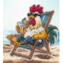 Cross stitch kit "Magnet. Beach relaxation" 8,6×9,3 cm S1745