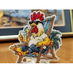 Набор для вышивания крестиком "Магнит. Пляжный отдых" 8,6х9,3 см S1745