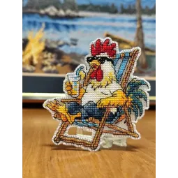 Cross stitch kit "Magnet. Beach relaxation" 8,6×9,3 cm S1745