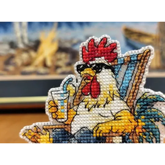 Cross stitch kit "Magnet. Beach relaxation" 8,6×9,3 cm S1745