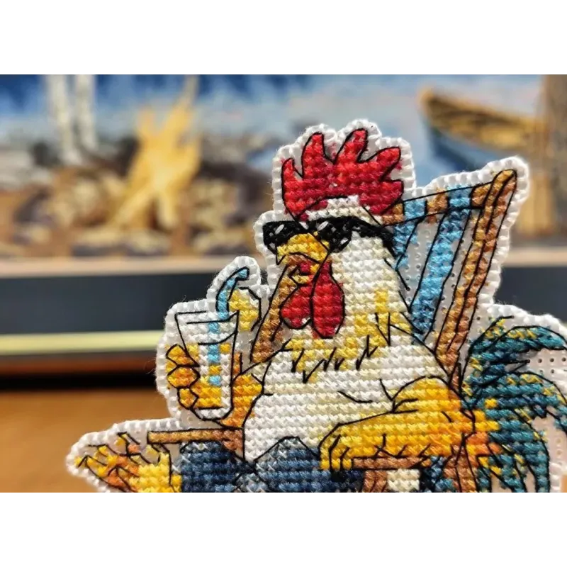 Cross stitch kit "Magnet. Beach relaxation" 8,6×9,3 cm S1745