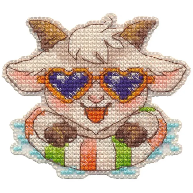 Cross stitch kit "Magnet. On vacation" 8,7×7,6 cm S1738