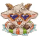 Cross stitch kit "Magnet. On vacation" 8,7×7,6 cm S1738