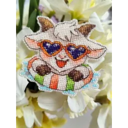 Cross stitch kit "Magnet. On vacation" 8,7×7,6 cm S1738