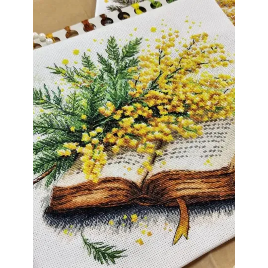 Kit de point de croix "La Poésie du Printemps" 25×23 cm S1748