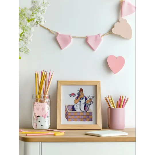 Kreuzstich-Set KLART "Fröken Bock" 18 x 16,5 cm KLCMF-8-575