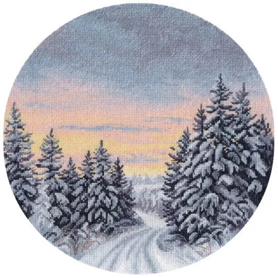 Kit de point de croix "Hiver" 25×25 cm S1743
