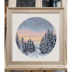 Набор для вышивания крестиком "Зимнее время" 25×25 см S1743