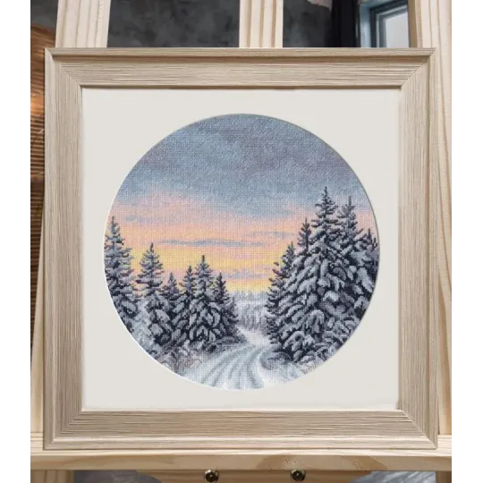 Cross stitch kit "Wintertime" 25×25 cm S1743