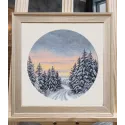 Cross stitch kit "Wintertime" 25×25 cm S1743