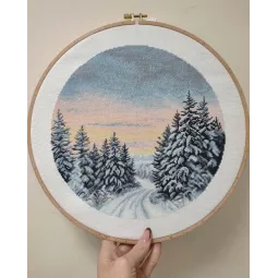 Kit de point de croix "Hiver" 25×25 cm S1743