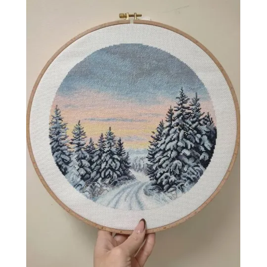 Siuvinėjimo kryželiu rinkinys "Žiemos metas" 25×25 cm S1743