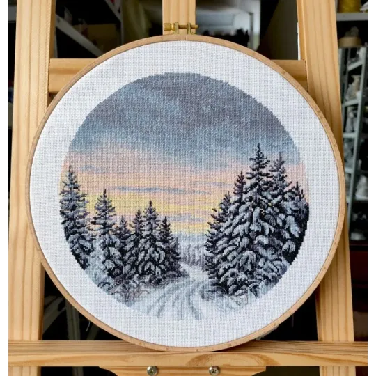 Kreuzstich-Set "Winterzeit" 25×25 cm S1743