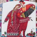 Набор для вышивания крестом "Играй, гармонь" 25×25 см S1749