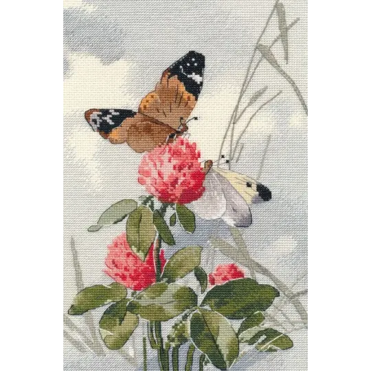 Kit point de croix "Danse sur les fleurs" 15x25 cm S1741